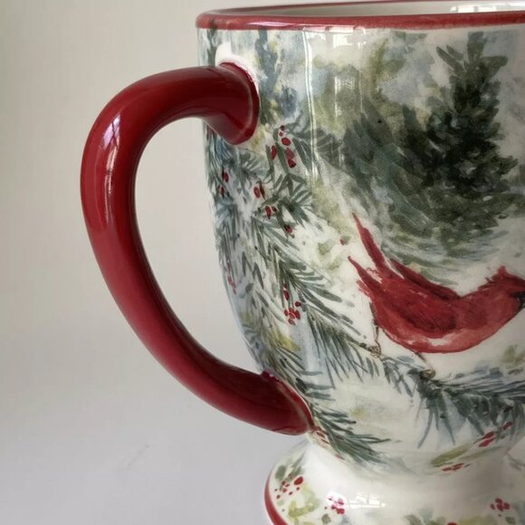Red Cardinal Cracker Barrel Coffee Mug Cup Christmas Ceramic Susan Winget Robin - Picture 8 of 12